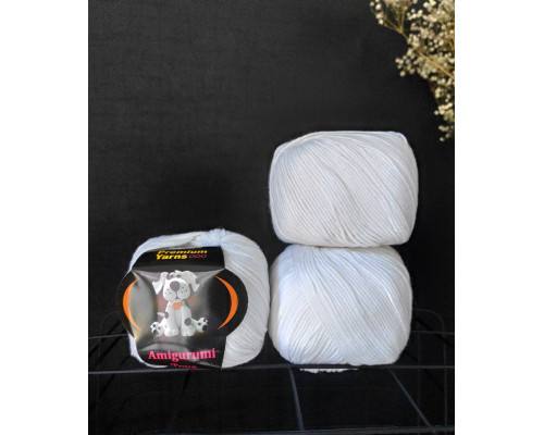 Premium Yarn Amigurumi Toys 50 г,  #1001 білий