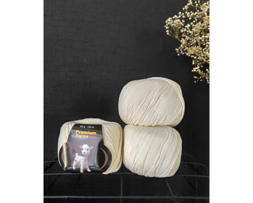 Premium Yarn Amigurumi Toys 50 г,  #1002 молоко