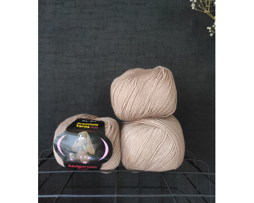 Premium Yarn Amigurumi Toys 50 г,  #1004 Бежевий
