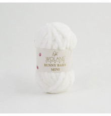 Пряжа Wolans Bunny Baby mini 150-01 білий