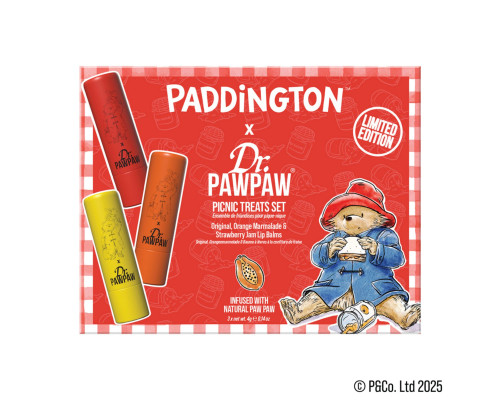 Набір бальзамів для губ dr paw paw paddington x dr.pawpaw picnic treats set