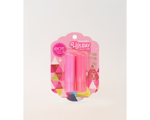 Бальзам для губ EOS Strawberry+ candy cane swirl