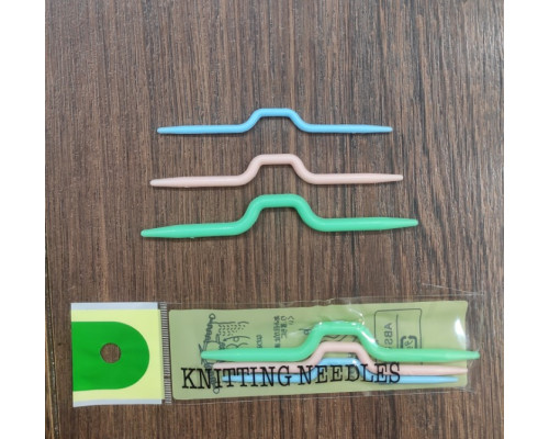 ДОПОМІЖНІ СПИЦІ ДЛЯ В'ЯЗАННЯ / НАБІР 3ШТ / ПЛАСТИК