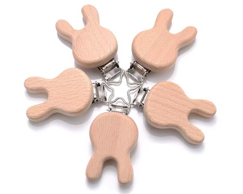 Бук кліпса "Зайчик" (тримач деревяний)