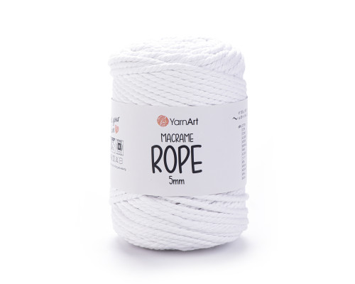Макраме Роуп 5 мм #751 білий