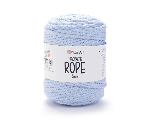 Макраме Роуп 5 мм #760 блакитний