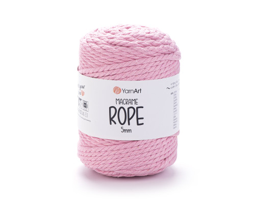 Макраме Роуп 5 мм #762 рожевий