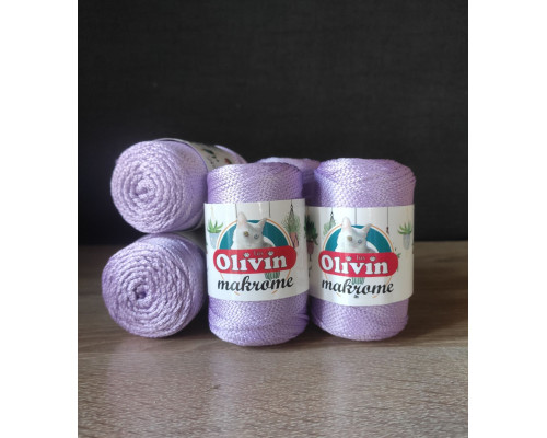 Шнур поліестеровий 2мм, Olivin Makrome, №823 Бузок