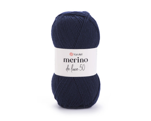 Пряжа Мерино Делюкс 50 #583 т.синій