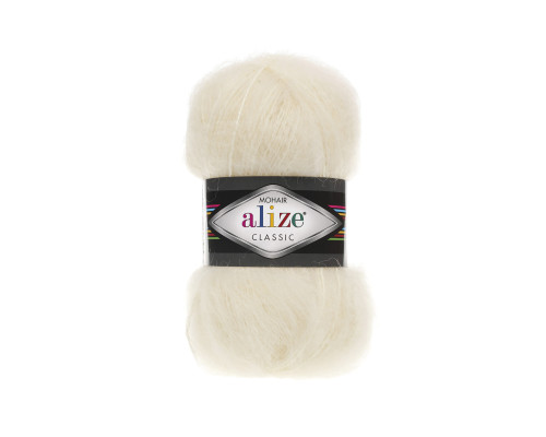 Пряжа Mohair Classic Alize / Мохер класік #1 молоко