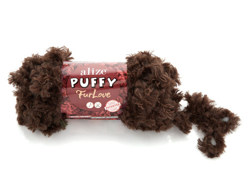 Пряжа Пуффі Фюр Лав Алізе / Puffy FurLove Alize #493 шоколад