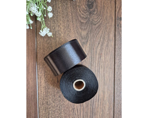 АТЛАСНА СТРІЧКА / 23 МЕТРИ /4 СМ / ЧОРНИЙ