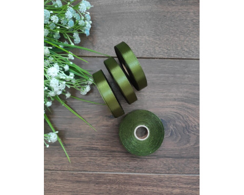 АТЛАСНА СТРІЧКА / 23 МЕТРИ / 1.2 СМ / ОЛИВКОВИЙ