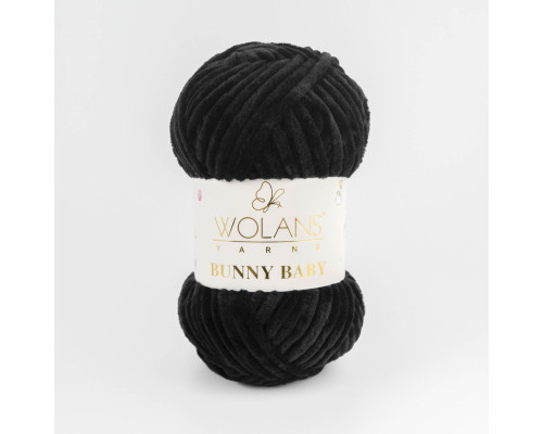 Пряжа Wolans Bunny Baby 100-10 чорний