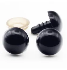 Очі чорні 28 мм , на безпечному кріпленні 