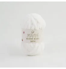 Пряжа Wolans Bunny Baby mini 150-01 білий