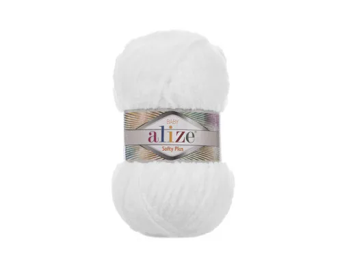 Softy plus Alize #55 білий