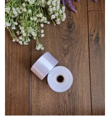 АТЛАСНА СТРІЧКА / 23 МЕТРИ /4 СМ / БІЛИЙ