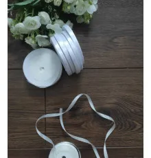 АТЛАСНА СТРІЧКА / 23 МЕТРИ / 0,6СМ / БІЛИЙ 