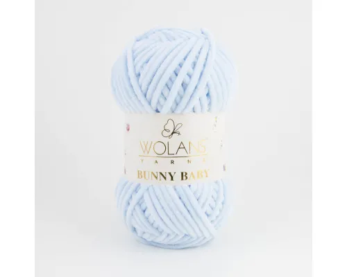 Пряжа Wolans Bunny Baby 100-11 блакитний