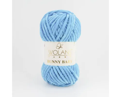 Пряжа Wolans Bunny Baby 100-12 синій